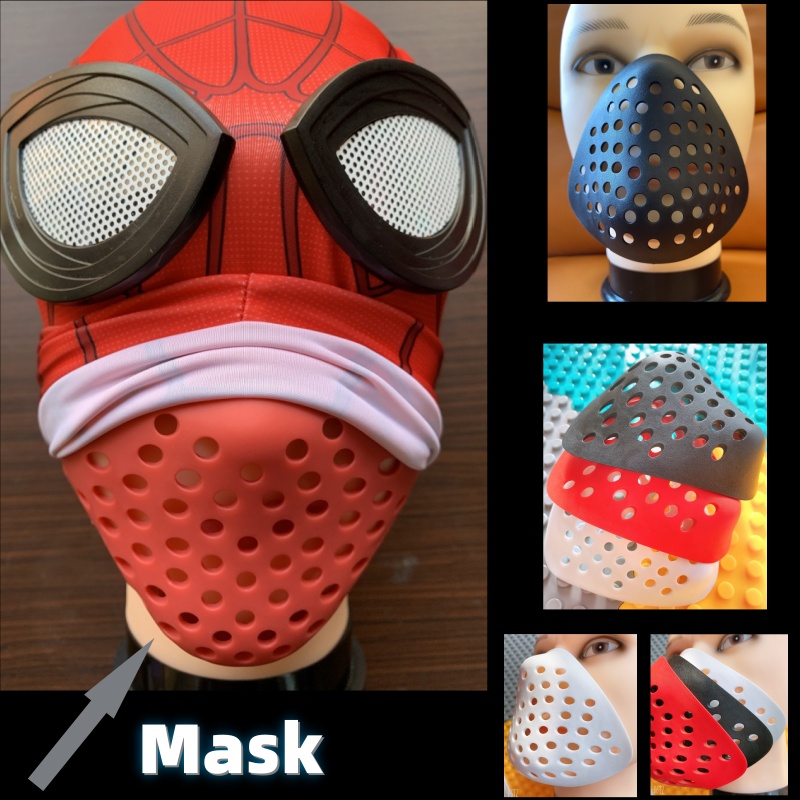 Silicone Mask Bracket - HalloweenMezza faccia Shell Naso e bocca